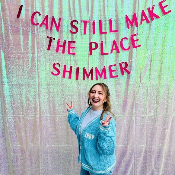 Taylor Swift 1989 Taylor’s Version Blue Cable Knit Seagull Cardigan NEW Size M/L - Picture 13 of 13